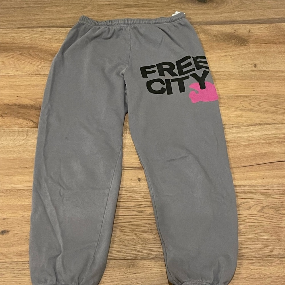 Freecity gray and pink sweat pants
